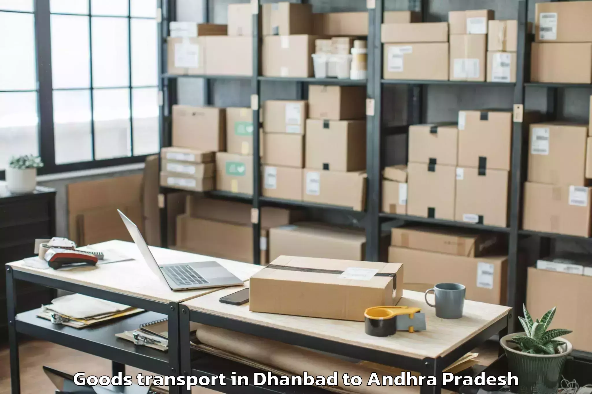 Dhanbad to Chebrolu Goods Transport Booking